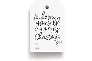 Bliss Collections Merry Little Christmas Black and Gold Gift Tags
