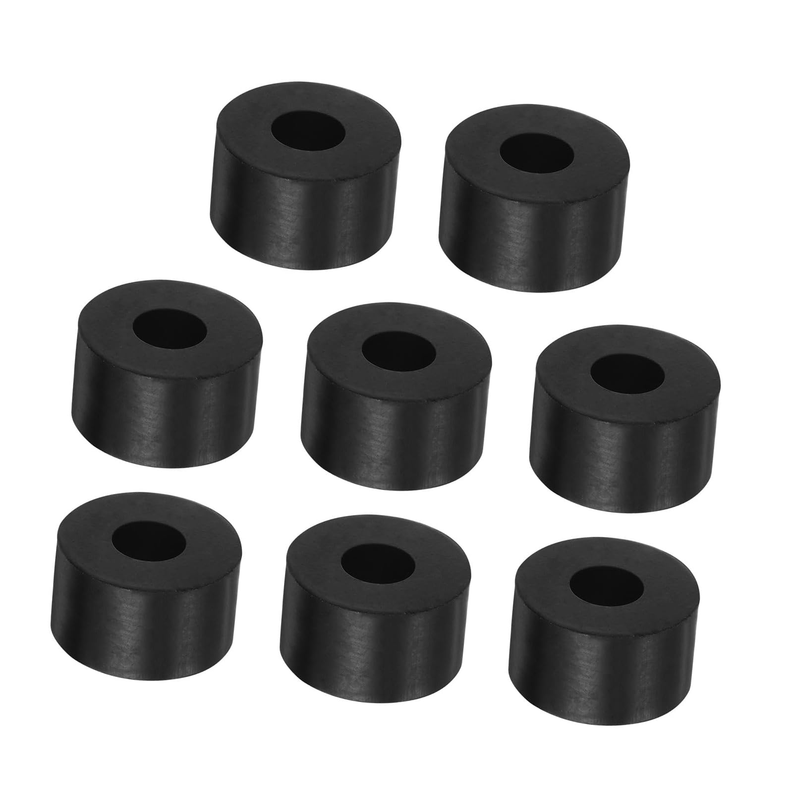 Unifizz 8PCS Rubber Spacer 1 Inch OD 0.4 Inch ID 0.6 Inch Thick Neoprene Round Anti Vibration Isolation Pads Isolator Rubber Washers Bushings for Home Cars Boat Accessories Black
