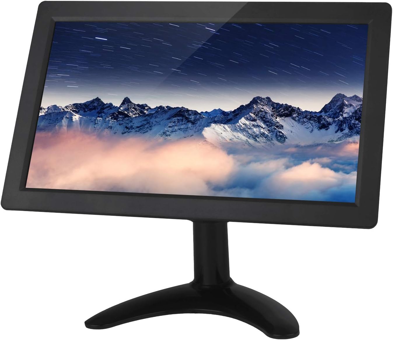 AUKUYEE 10 Inch Monitor 1024 x 600 IPS Monitor Screen Display with AV/VGA/HDMI Input, Built-in Speaker for PC, PS4, Cars, Compatible with Raspberry Pi 4 3 2 1 Model B B+, Black, SC101-H