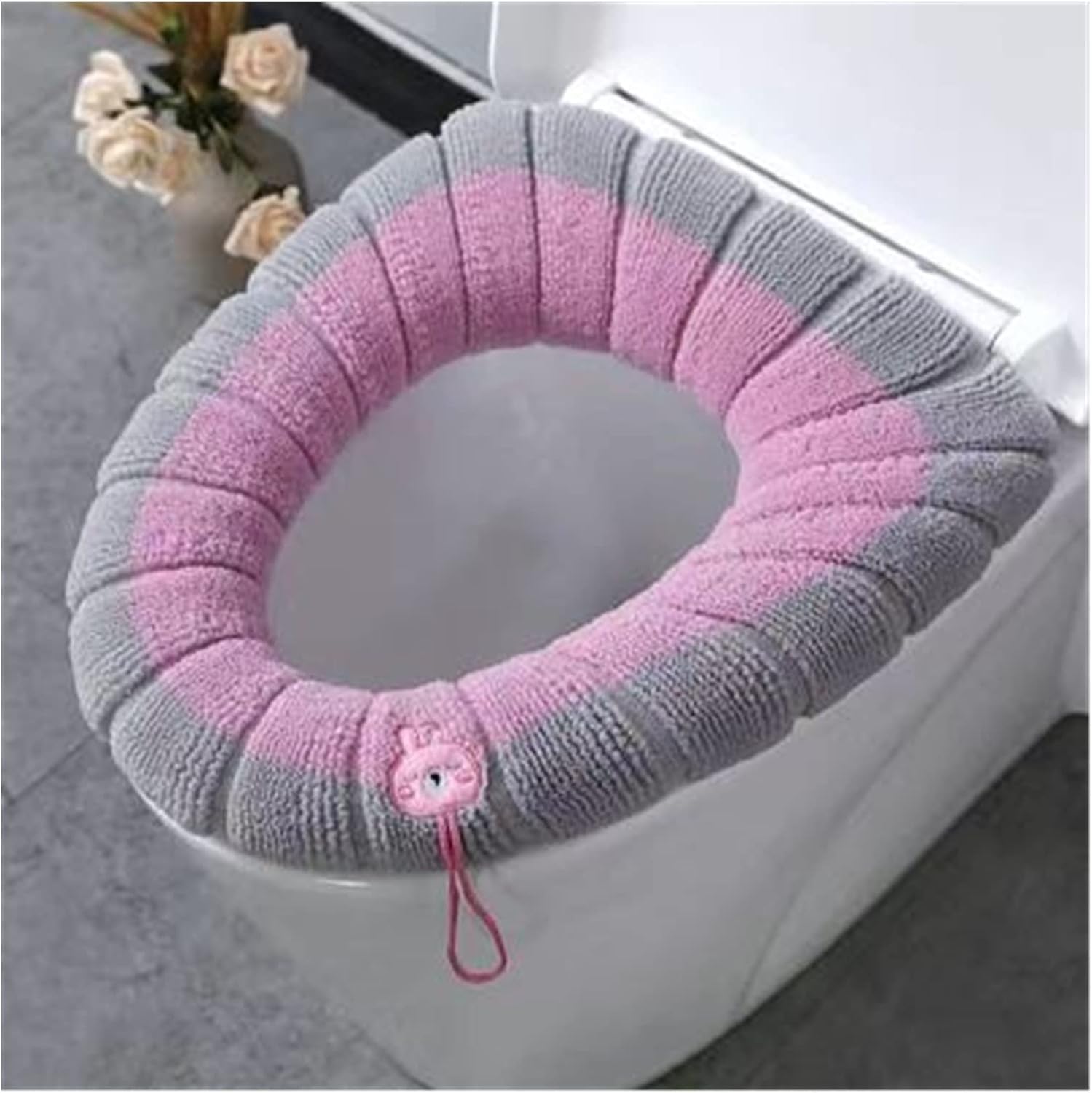 Warm with Handle Universal Toilet Seat Cover