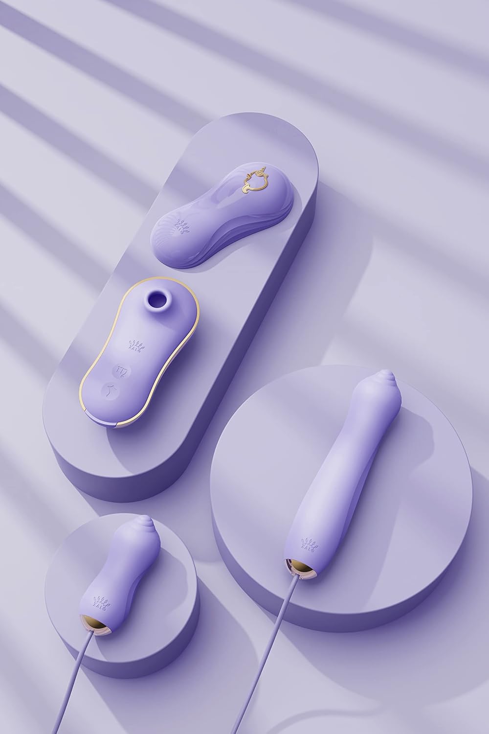 ZALO Unicorn Set Clitoral Suction Sex Toy | Waterproof Sex Toy with 6 Vibration Modes and 6 Thrusting Modes | USB Rechargeable Battery | 1-Year Warranty | Berry Violet