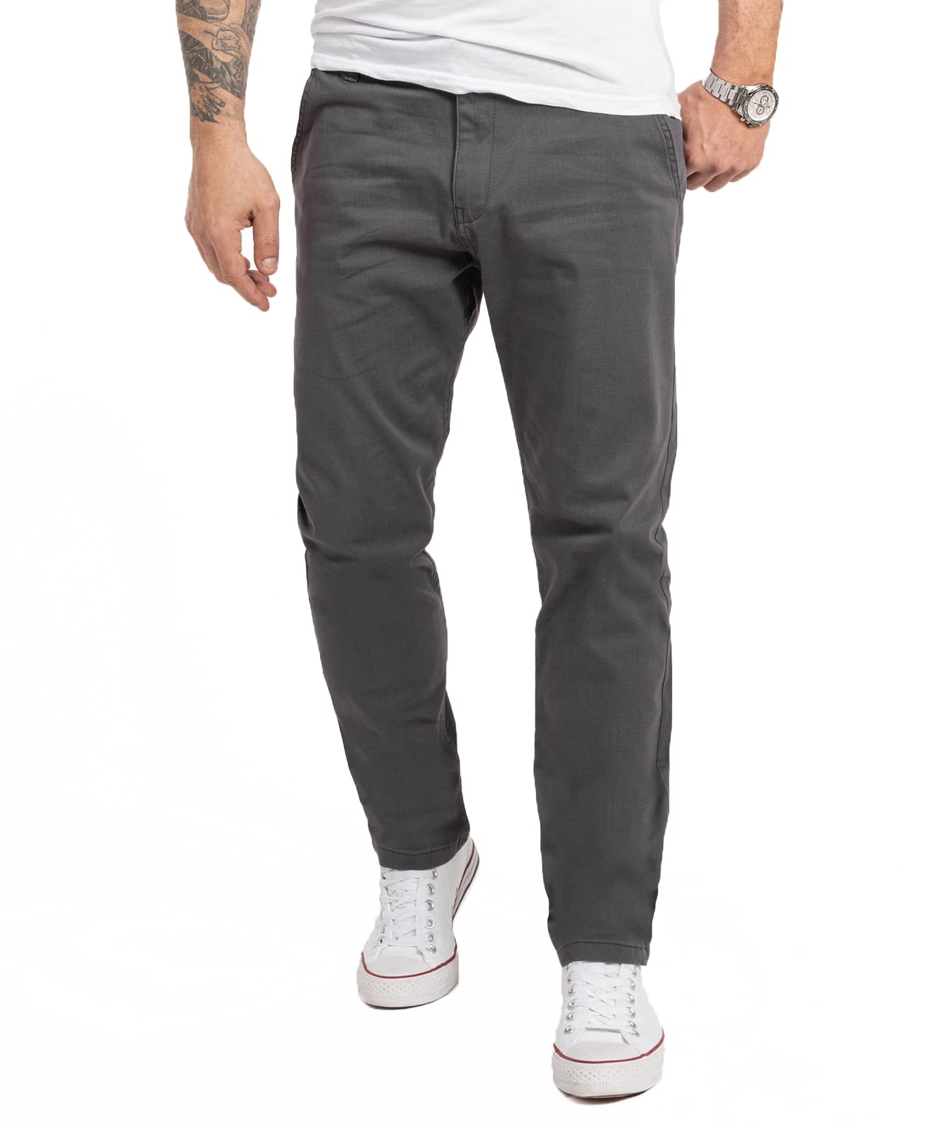 Indumentum Chino Hose Herren Regular Fit Stoffhose Businesshose IR-506 | Klassische Chinohose mit geradem Bein, Businesspants für Office und Beruf, geeignet für Alltag und Freizeit