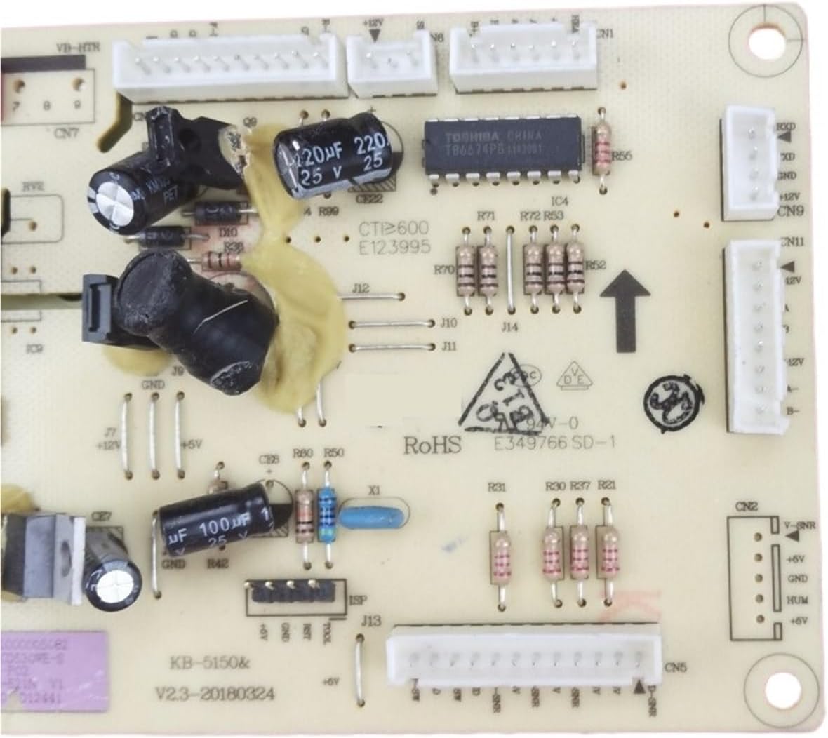 コントロールボード BCD-530WE 回路 PCB、Midea 対応、17131000005082 冷蔵庫 マザーボード 冷凍庫部