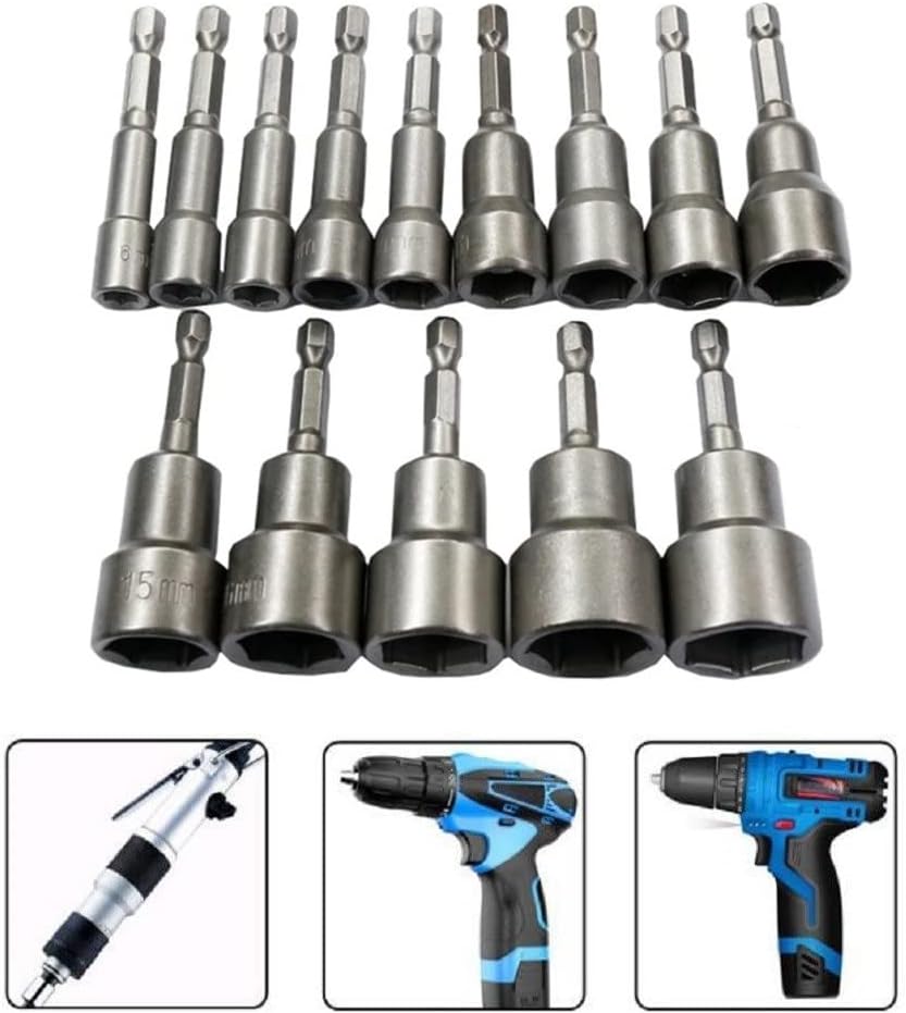 Utoolmart 1/4" Quick-Change Hex Shank 7mm Nut Setter Driver Drill Bit, 150mm Length, Metric With-magnetic 1Pcs