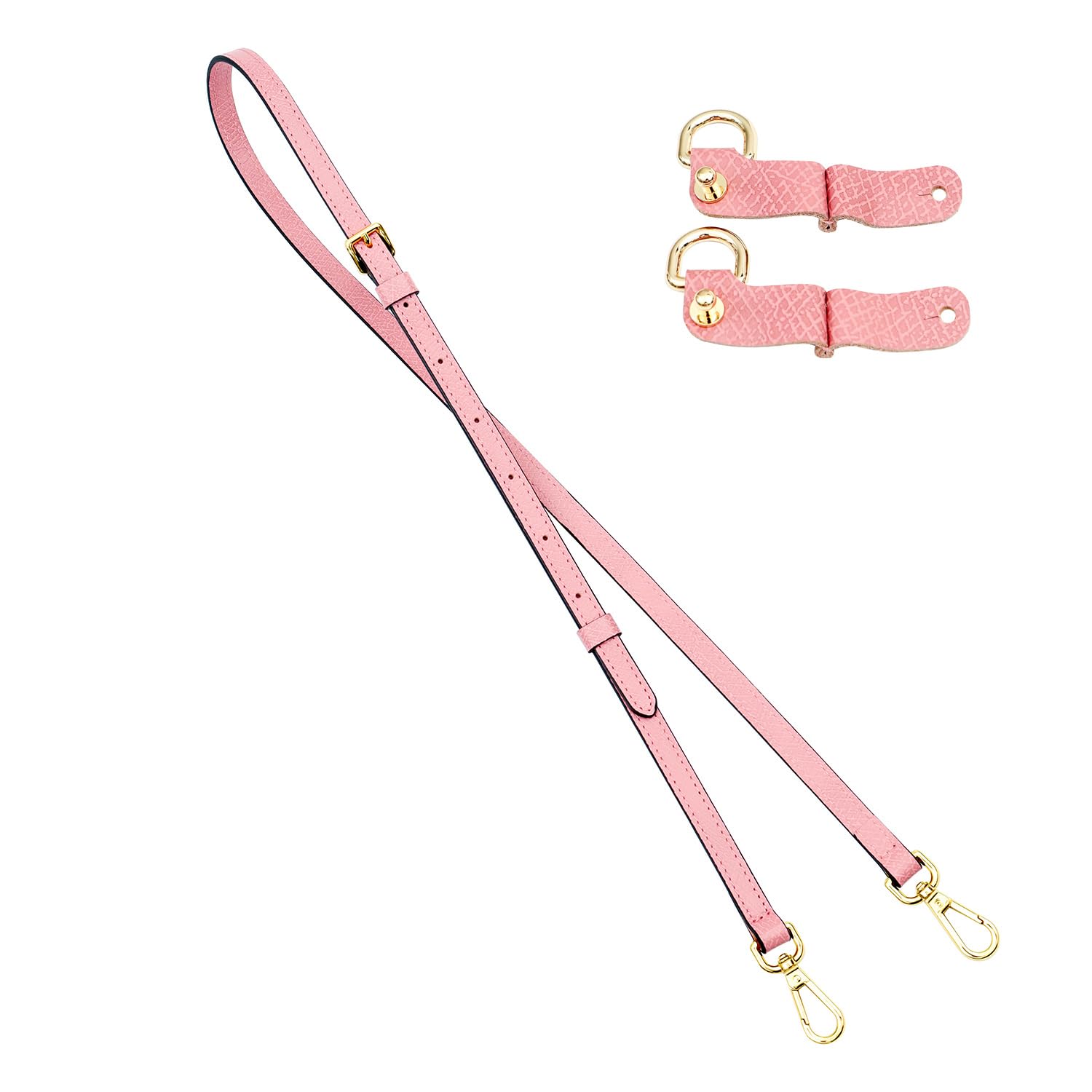 Reemplazo de Correa de Bolso de Cuero Genuino Compatible con Bolsas Pequeñas Kit de Conversión Correa de Hombro Cruzada con Cierre Dorado