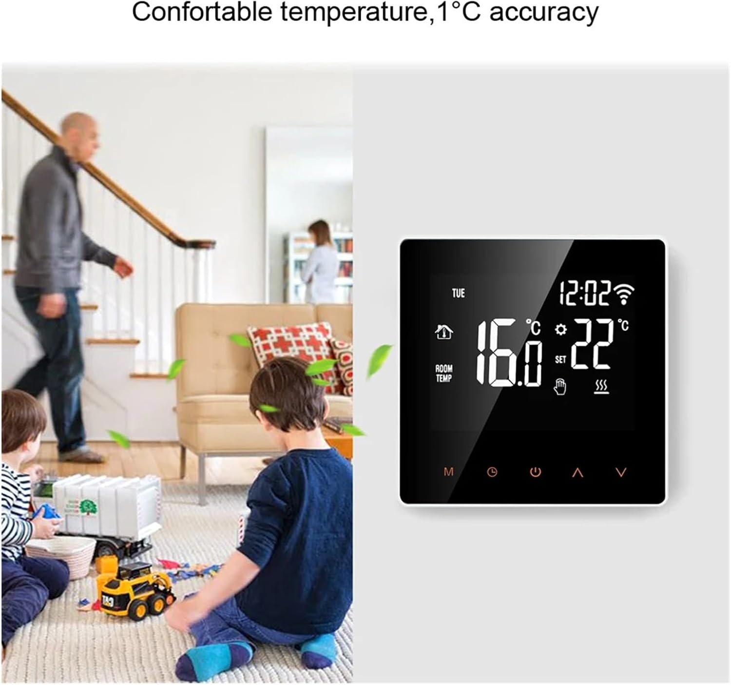 WiFi Smart Thermostat, Electric Floor Heating Water/Gas Boiler Temperature Remote Controller for Tuya(WiFi ElectricHeating) 6 61thPtrP8VL. AC SL1500