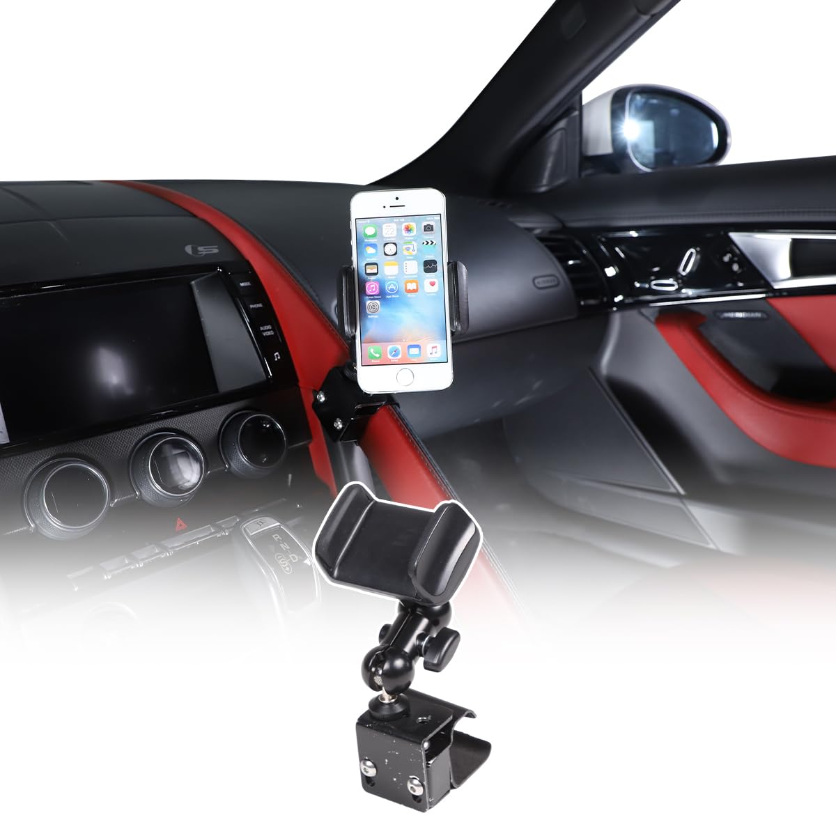JONKOKO Car Central Control Armrest Car Phone Mount for Jaguar F-Type 2013-2024 Auto Mobile Phone Holder Accessories (Style E)