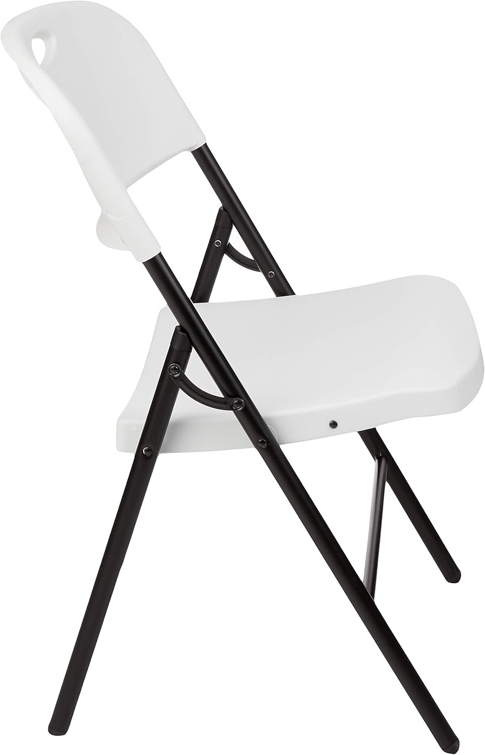  Basics Folding Plastic Chair, 350-Pound Capacity, White, 2-Pack