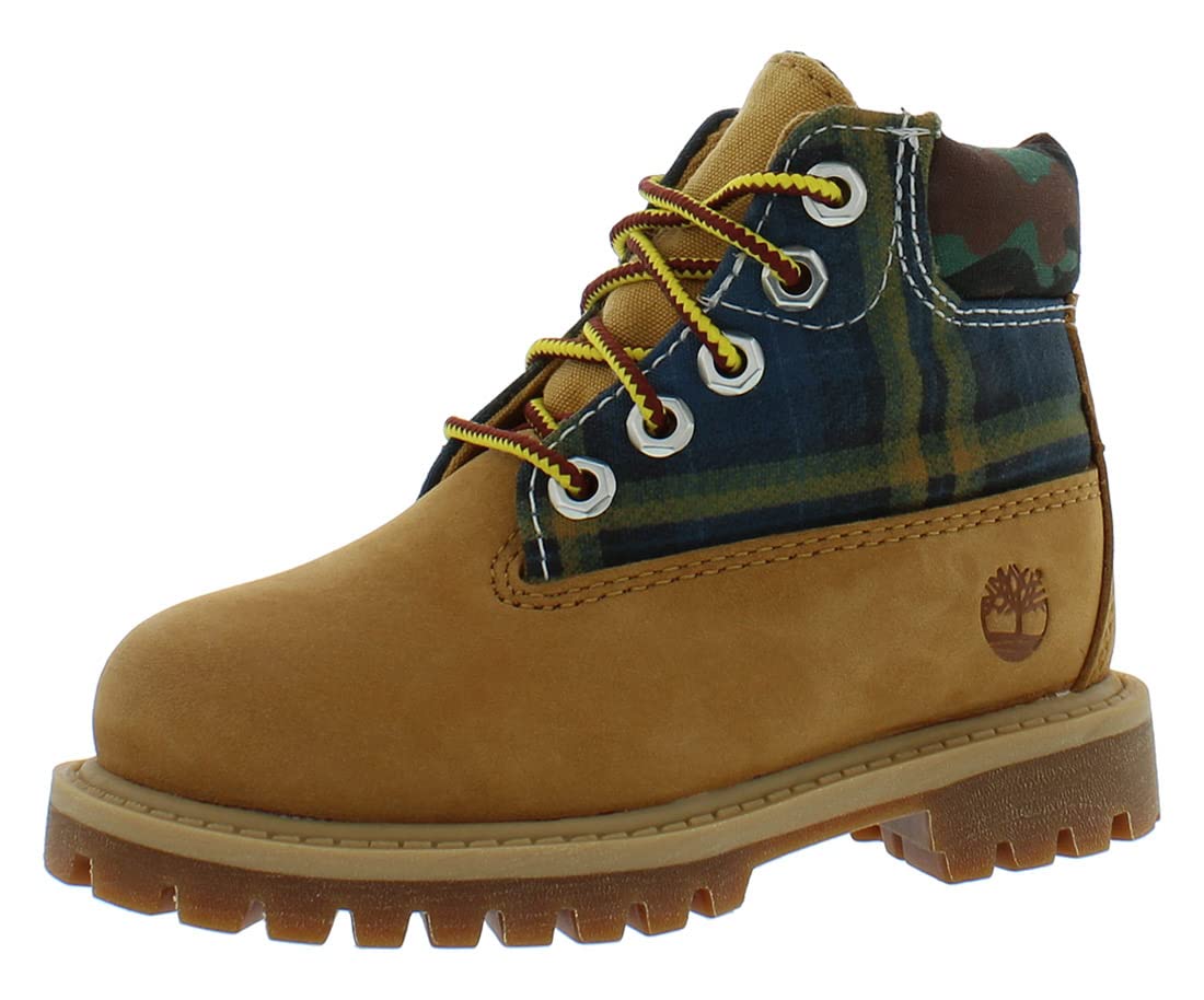 Timberland Premium 6 in Wp L/F Infant/Toddler Shoes Size 5, Color: Wheat Nubuck-Orange