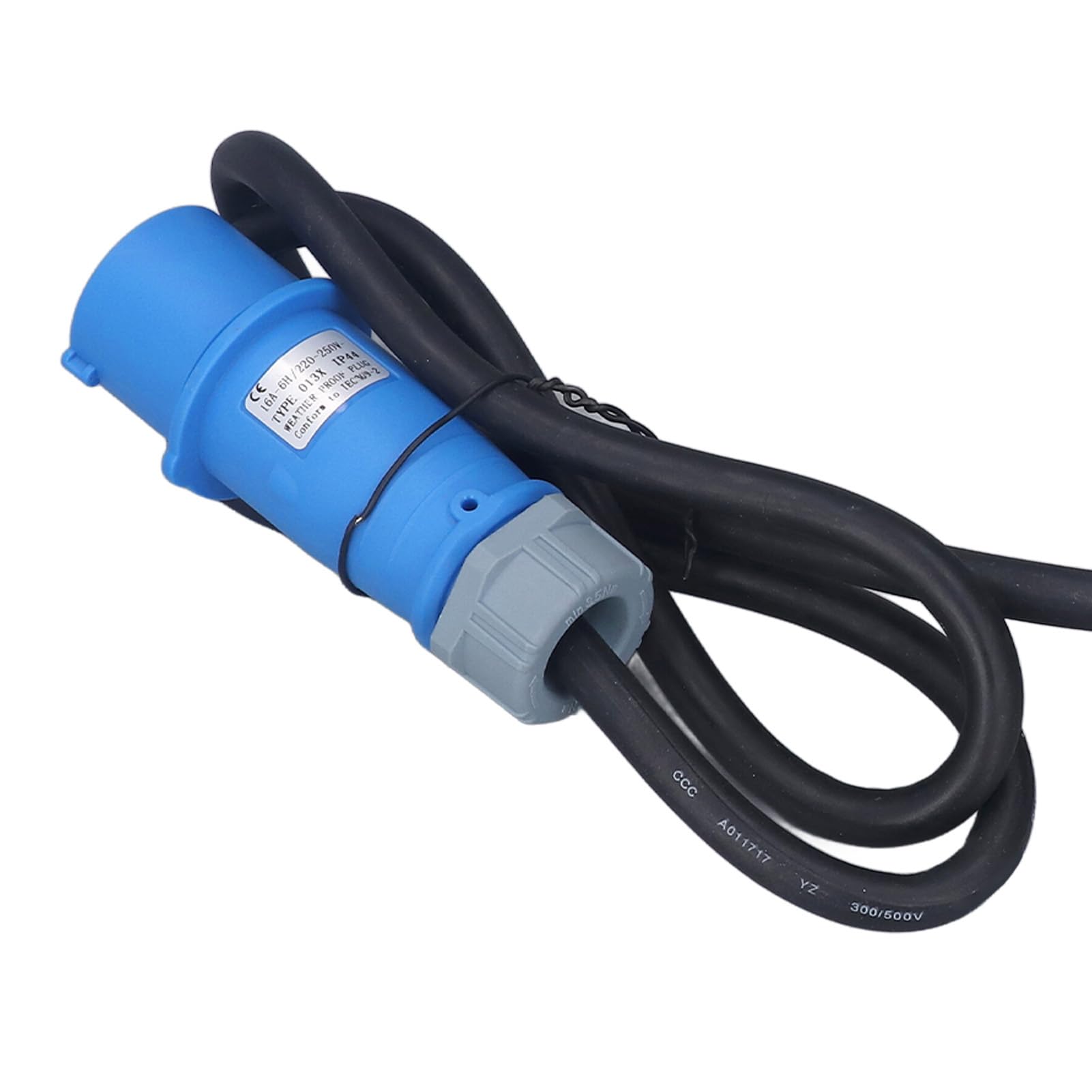 Hyuduo Contatore di Energia Intelligente, in Gomma, Rame, Ignifugo, Monitor di Ricarica per PC, da 220 A 250 V CA, 16 A, 3 Pin, Monofase, 2 Fili, per Ricarica Veicoli Elettrici, Garage, Officina, Uso