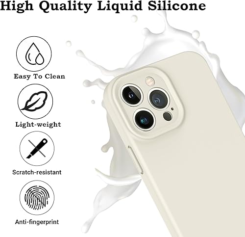 Miniatura 2 de Funda para iPhone 12 Pro Max, silicona líquida a prueba de golpes mejorada protección de cámara forro de microfibra delgada y suave antiarañazos,