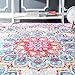 nuLOOM Kiyoko Vintage Floral Area Rug, 8' Square, Pink