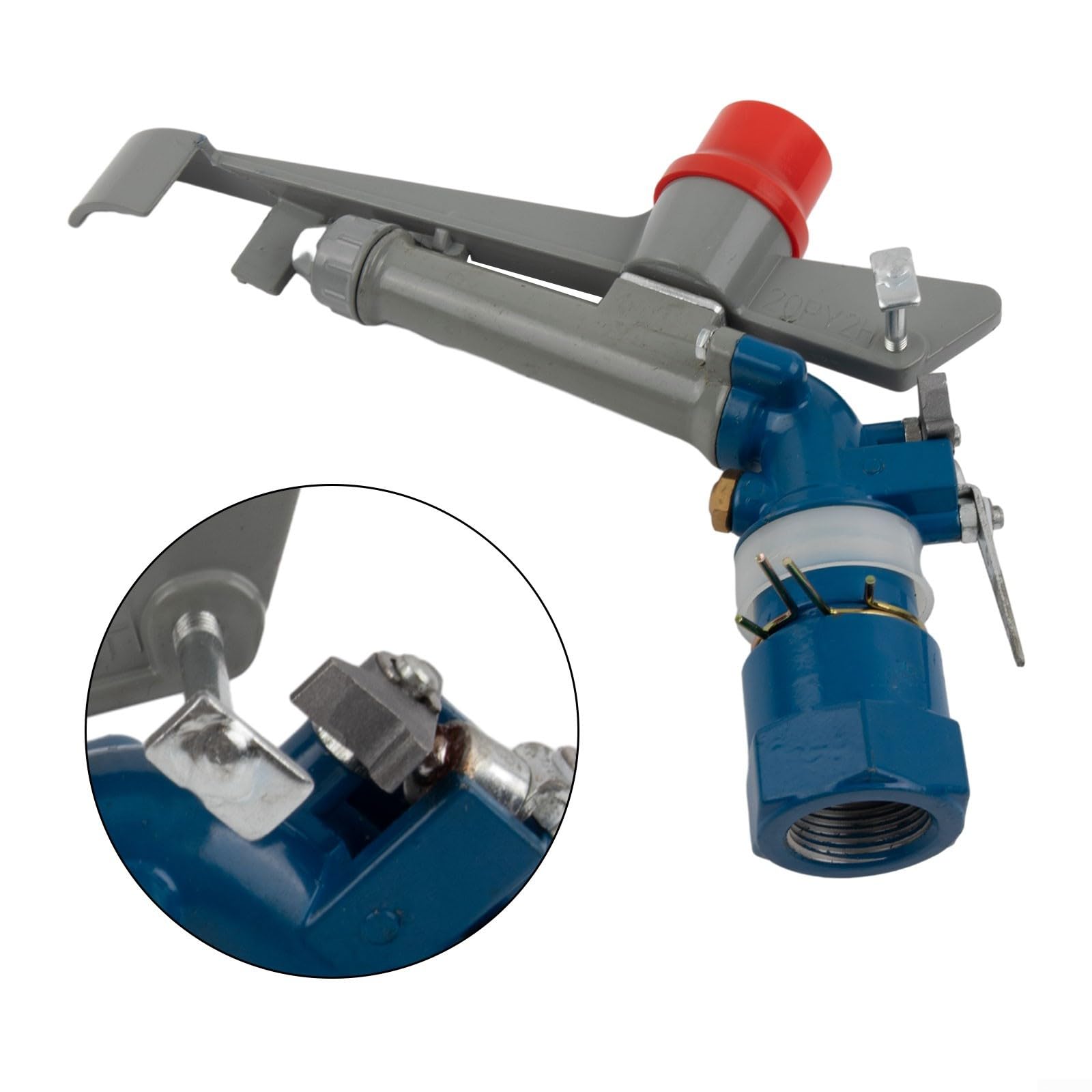 Robuster, pulsierender Rasensprenger, 1 x verstellbarer Rasensprenger, für Gartenbewässerung, maximale Bewässerungsentfernung von 30 m