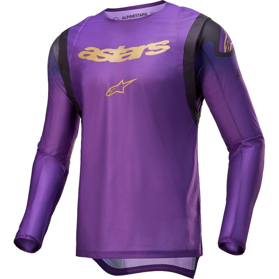 Alpinestars3763924-373-XL: Supertech Le Champ Jersey Ultraviolet/Gold/Black Xl