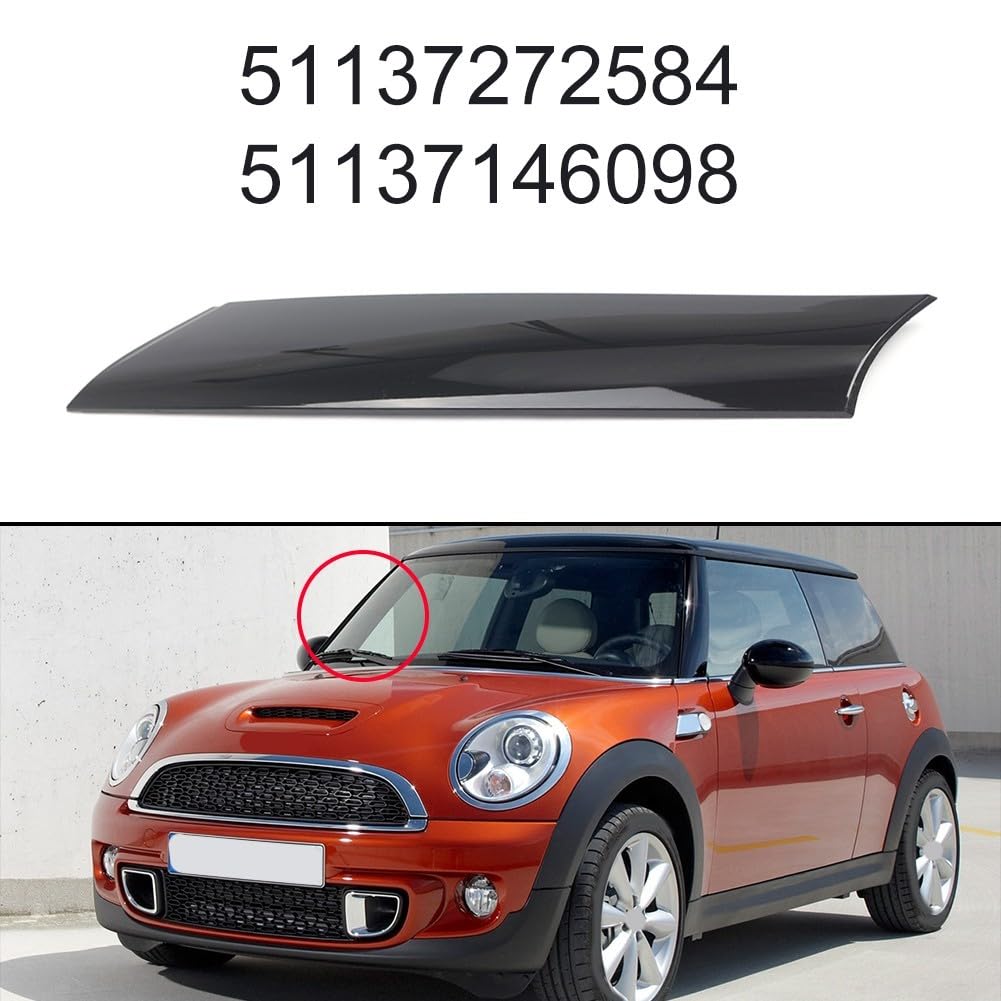 Mini Cooper R55 R56 R57 2007-2015 ABS Copertura Montante A Lato Destro Nero Resistente al Calore OEM 51137272584