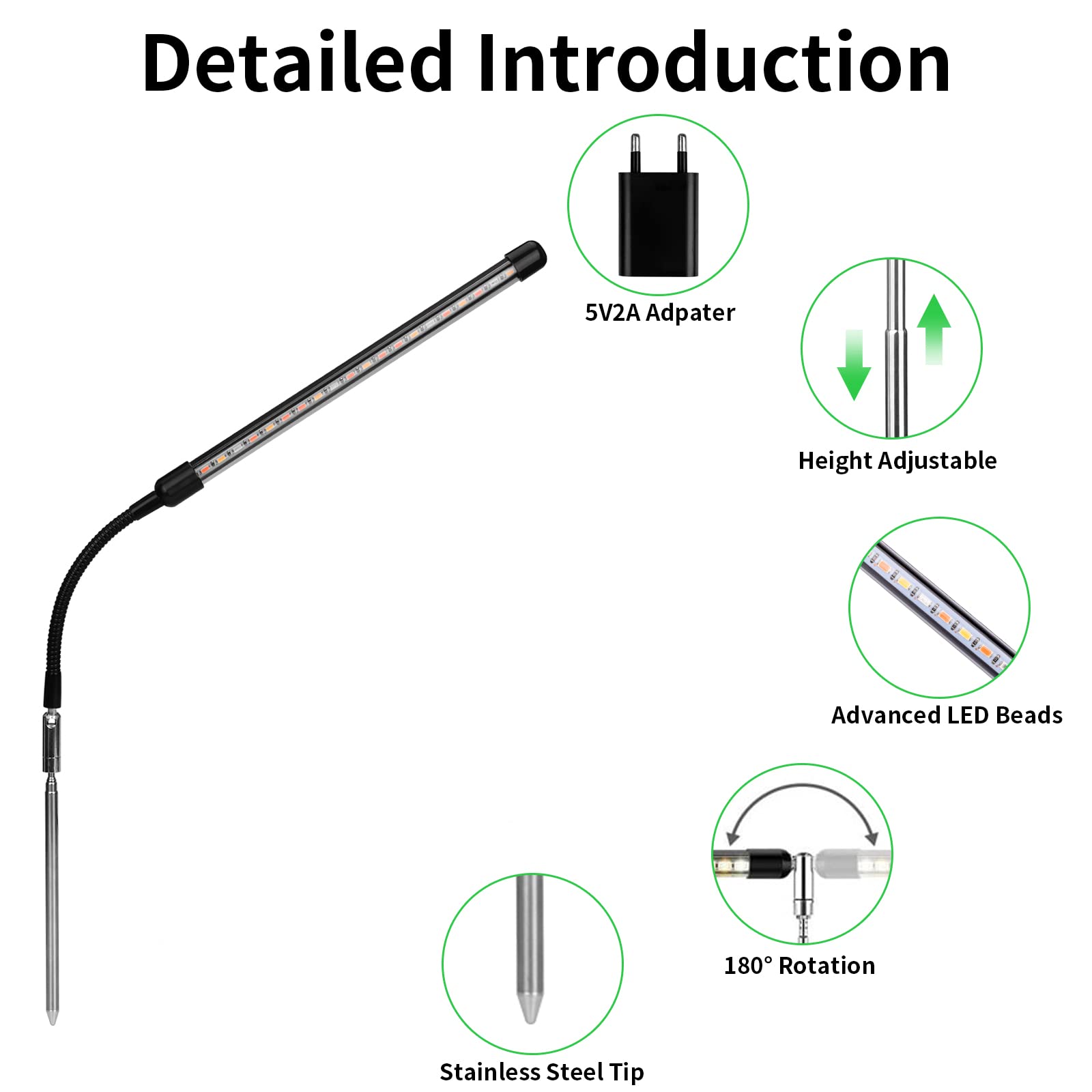 Lampe Horticole LED Spectre Complet - Minuterie 3/9/12H Pour Plantes Intérieur