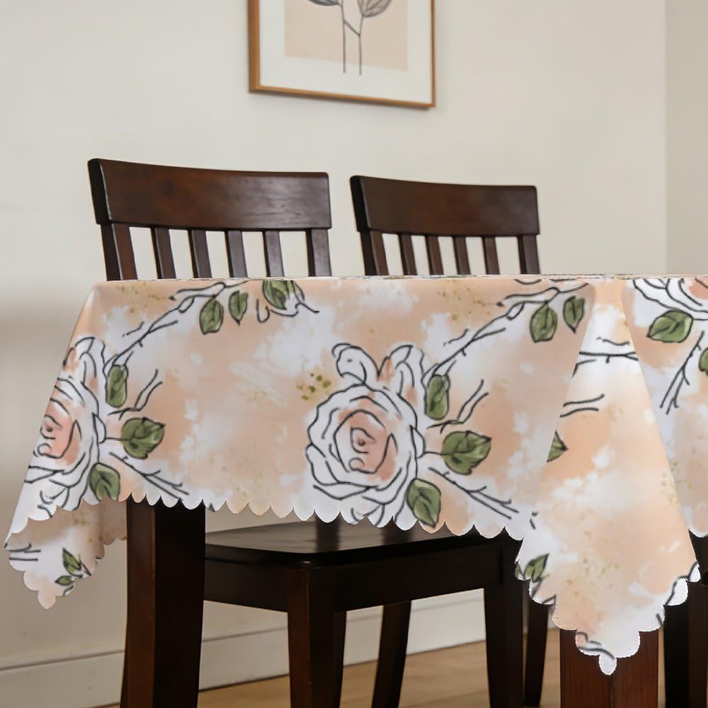 Rose Flowers Tablecloths Rectangular 60x120 in, Dust-Proof Wrinkle Resistant Italian 1St Birthday Party, Girl Birthday Decorations Coquette Decor for Brunch Supplies Everyday Seasonal Table Cover