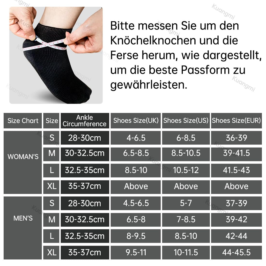Kuangmi Chevillère Attelle de Cheville avec Support Latéral Réglable et Sangle de Fixation Renforcée - Pour Sport, Entorse ou Récupération (1 Pièce)(L)