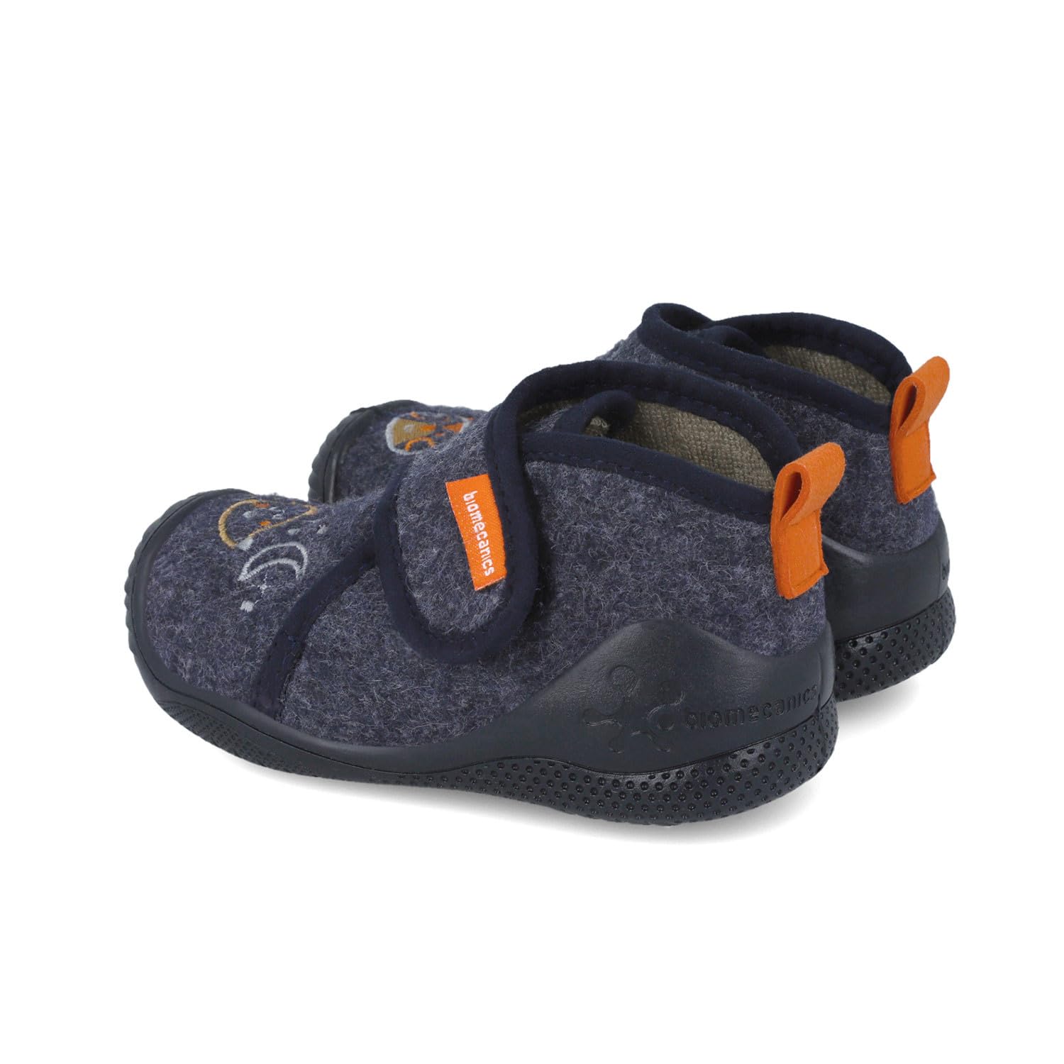 Biomecanics 251144-B168 | Zapatillas de Casa Niño Bebé Gris Oscuro con Cierre Ajustable | Suela Antideslizante | Plantilla Extra