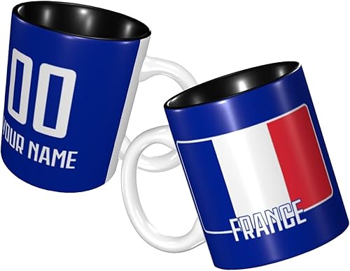 Miniatura 8 de Taza de café personalizada de Argentina taza de fútbol de cerámica añade tu número de nombre regalos para fanáticos del deporte para hombres