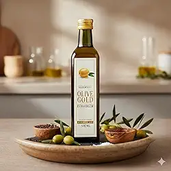 Olive Gold Azeite Português de Oliva Extra Virgem Premium, Garrafa de Vidro, 500ml