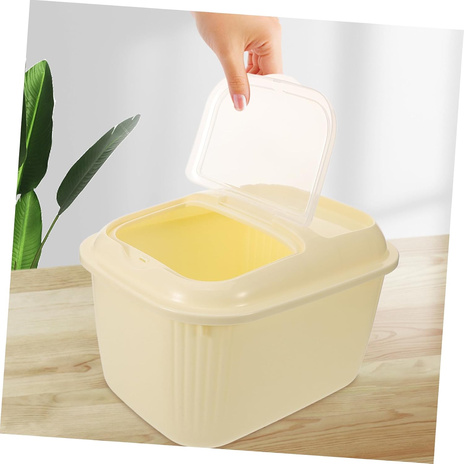 DOITOOL Airtight Grain Storage Container Clear Lid Sealed Rice Bucket for Rice Flour Nuts and Pet Food and Sturdy Design for Kitchen and Pantry Organization