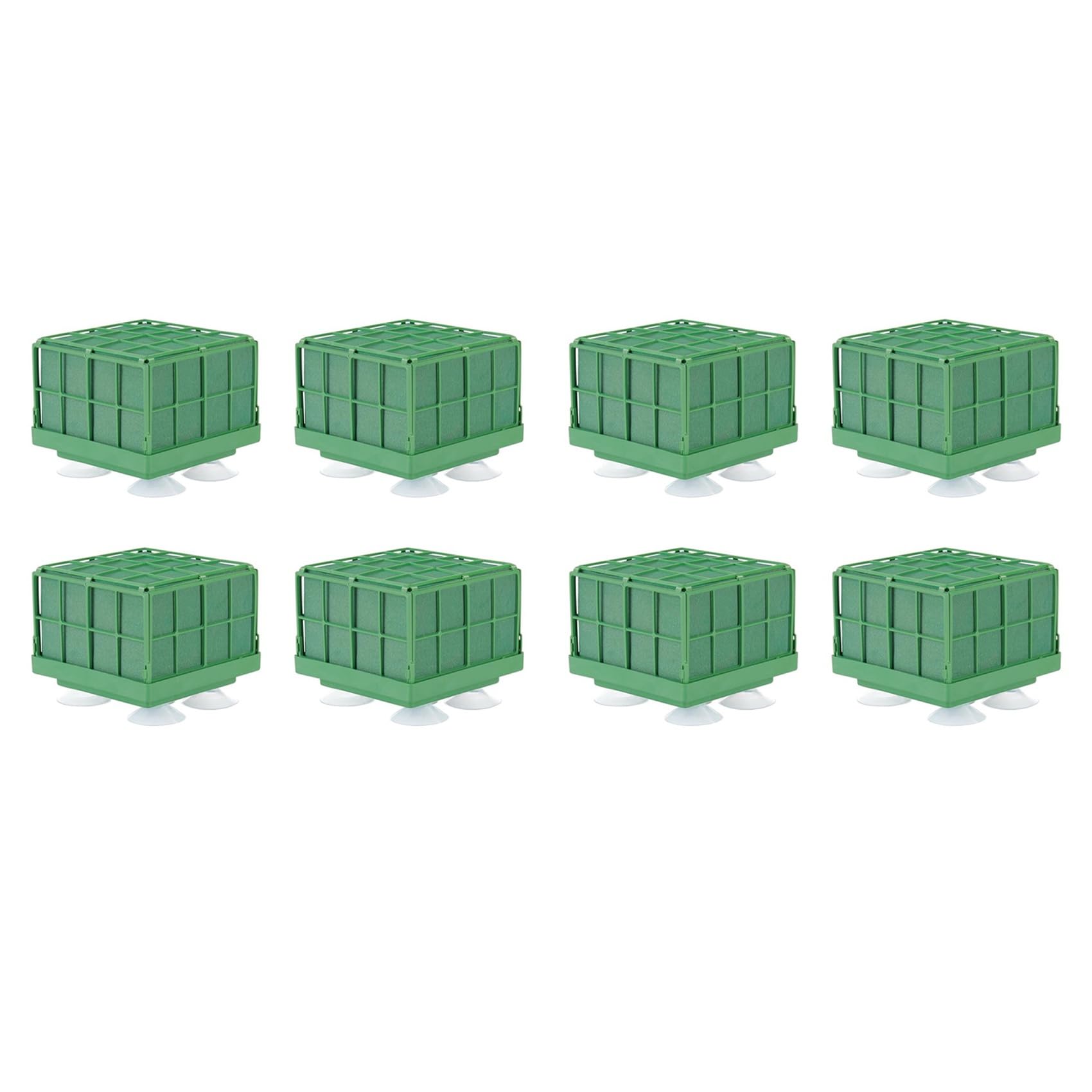 Vjsujehgy Floral Foam Cage with Square Flower Foam Blocks Holder, Floral Foam Blocks for Arrangements 8Pcs