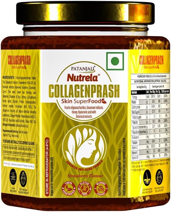 Collagen Prash Supplement for Glowing & Younger Looking Skin - 400g | Patanjali Collagen Builder Skin Super Food for Men & Women