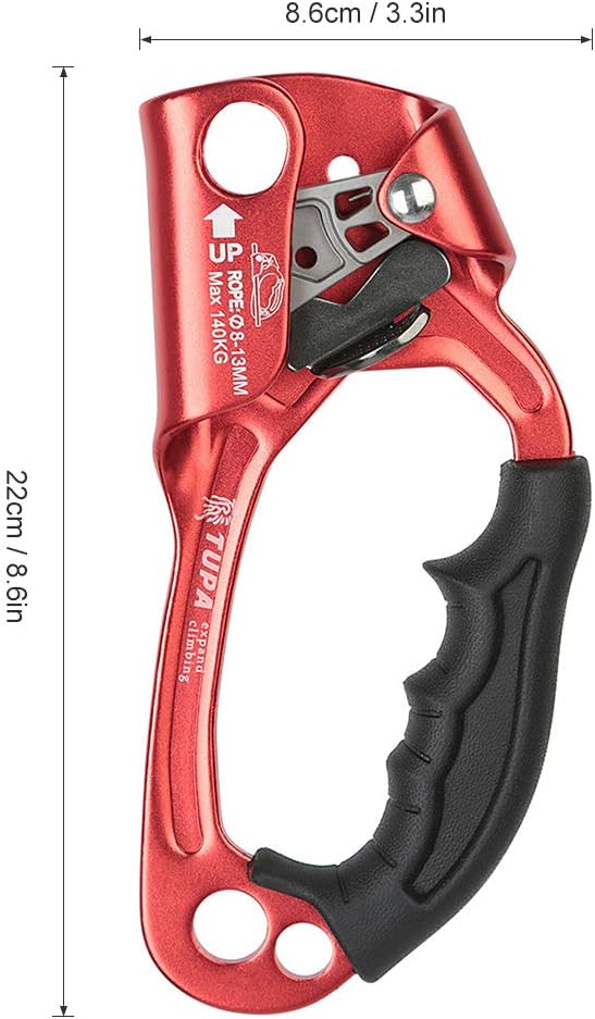 Lixada Hand Ascender Rock Climbing Ascender 8-12mm Vertical Rope Access Tree Arborist Rappelling Gear Equipment Rope for Climbing Rescue Caving(Left/Right Hand) : Sports & Outdoors