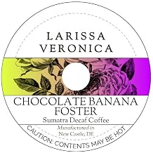Chocolate Banana Foster Sumatra Decaf Coffee Single Serve K-Cup Pods Gourmet, Naturally Flavored, Whole Coffee Beans 12 pods, ZIN 576414