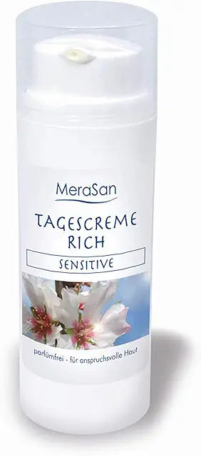 MeraSan Tagescreme rich SENSITIVE 50ml - Vegane Naturkosmetik mit Macadamianussöl