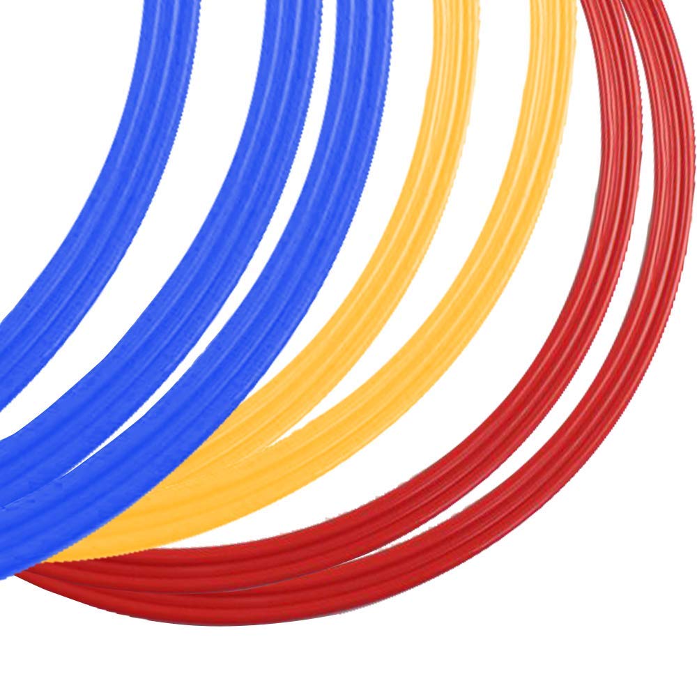 Jenngaoo Anelli da Allenamento per Calcio, 6 Pezzi Multicolor Sport Training Speed ​​Ring Football per velocità di Controllo Agility Training Skills - 16 Pollici di Diametro