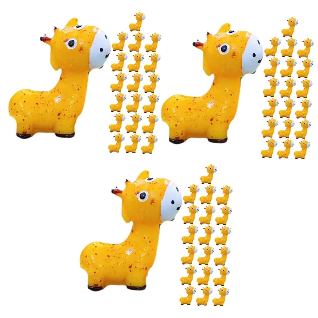POPETPOP 60 Piezas Estatua de Jirafa Plantas en macetas Animales estatuilla Animal de la Selva pequeña Figura de Jirafa Adorable Mini estatuilla Animales en Miniatura de Escritorio Resina