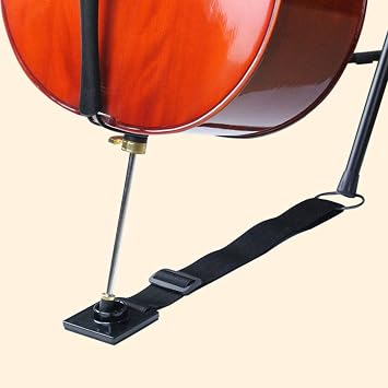 Adjustable Cello Endpin Anchor Non-slip with O-ring Stopper Stand Thick Pad Antiskid Sponge for Cellist Practice Performanc, Stopper Rest Holder Stand Antiskid Device Adjustable Strap Black