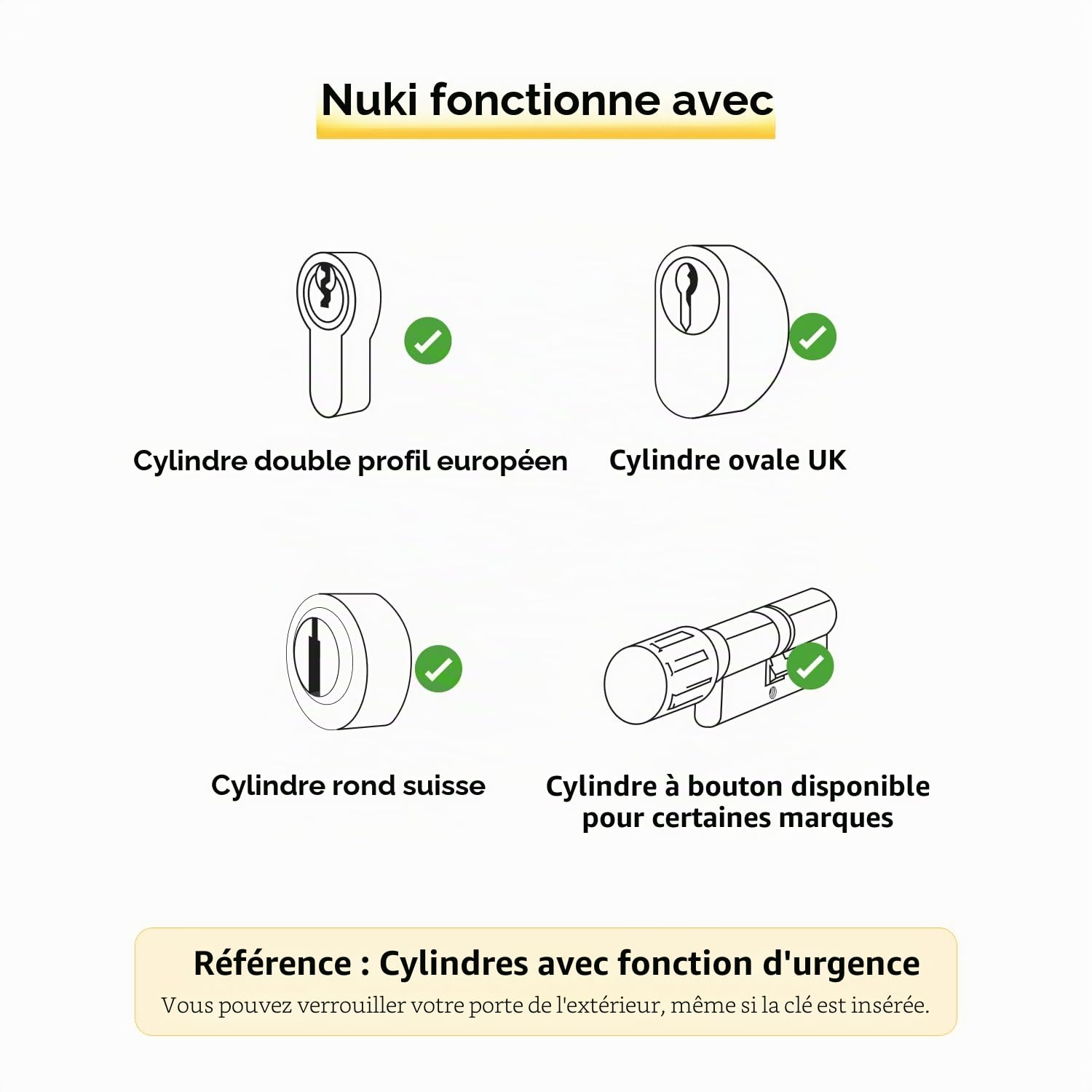 Nuki Smart Lock (2023), 4th Generation, Smart Door Lock with Mat for Keyless Access without Conversion, Electronic Door Lock That Turns Smartphone into a Key White, 221002