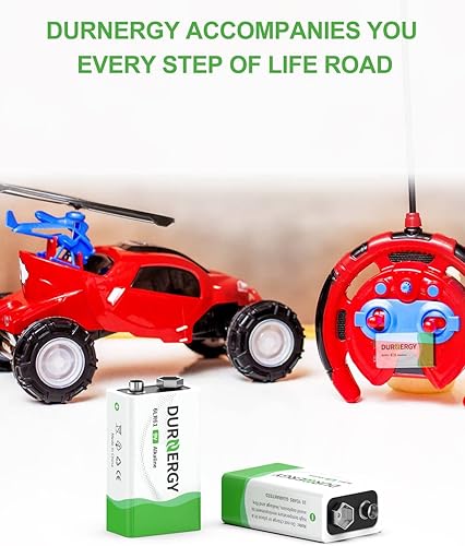 Miniatura 4 de Paquete de 12 baterías de 9 V, 10 años de vida útil, batería de 9 V para detector de humo, fuente de alimentación de 9 voltios para pedales de