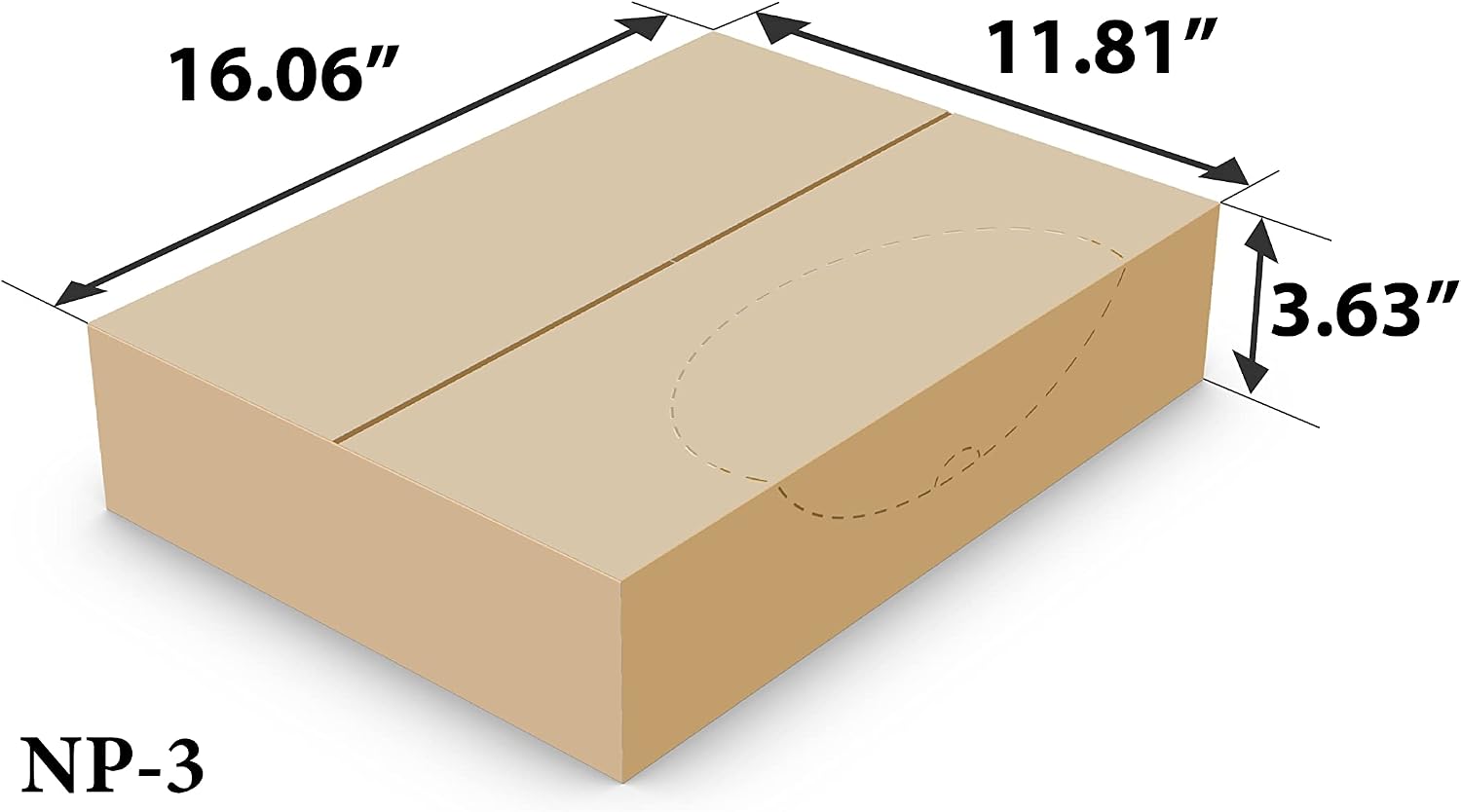 Aluf Packaging Brown Corrugated Boxes 16.06" x 11.81" x 3.63" - Pack of 25 - For Shipping, Packing, Moving, Small Business