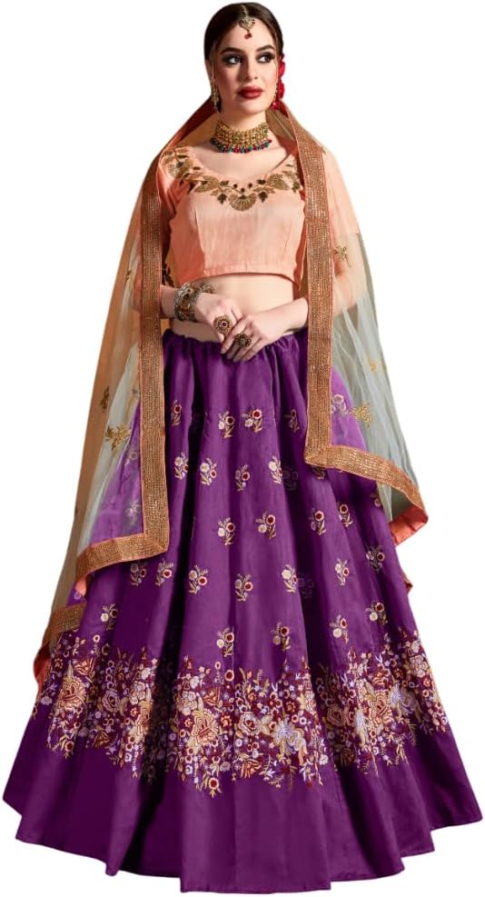 Indian lehenga for women/lengha/ready to wear lehenga/wedding/lehenga choli/Party Stylish with Dupatta (7401-D)