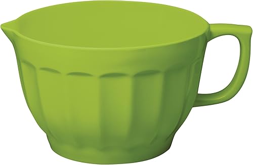 UP ware - Tazón de melamina con boquilla para verter, mango y base antideslizante, mango de agarre para mezclar y verter fácilmente, herramientas