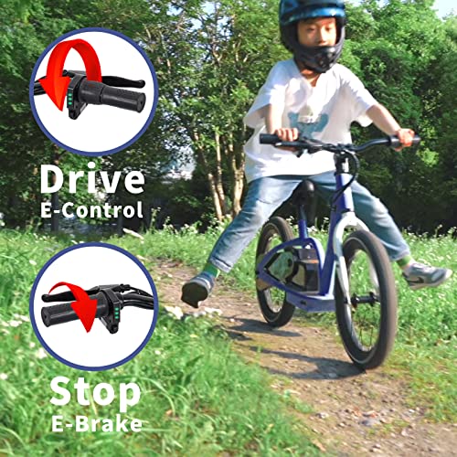 Joystar 16 Inch Electric Balance Bike For Kids Ages 5-9 Year Old W/Adjustable Seat Height | 21.6V 80W Motor | 5.1Ah Battery | No Pedal Ebikes With Brake For Boys Girls Mini Bike #TOP3