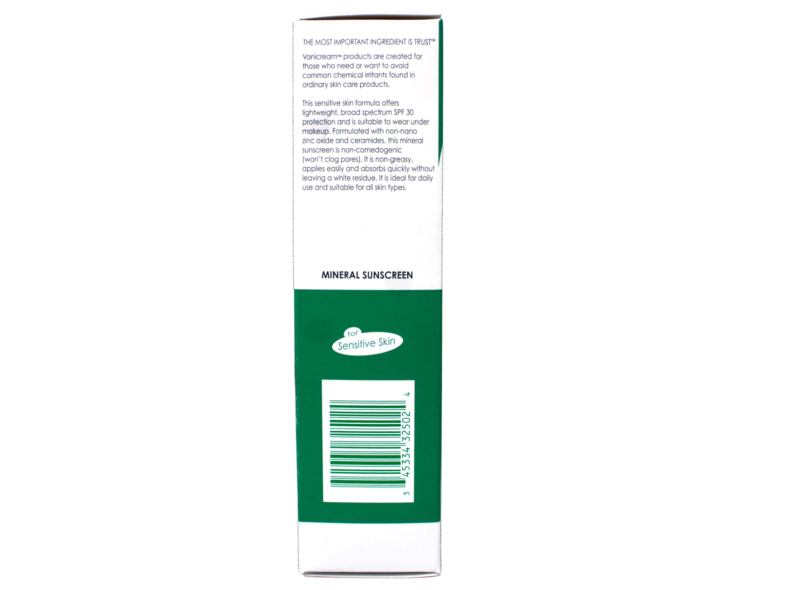 Vanicream Facial Moisturizer SPF 30 Zinc Oxide Sunscreen, 2.5 oz Pack of 3
