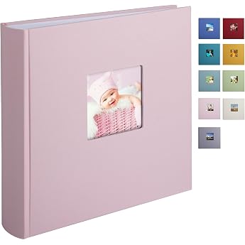 1DOT2 Linen Photo Album Photo Book for DIY and Gluing 30 x 30 cm 120 Pages Classic Pink