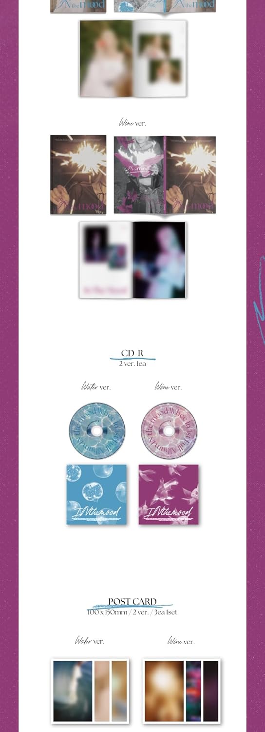 MAMAMOO Wheein in The Mood 1st Album Contents+Photocard+Tracking Sealed Whee in (Standard Set(Water+Wine))