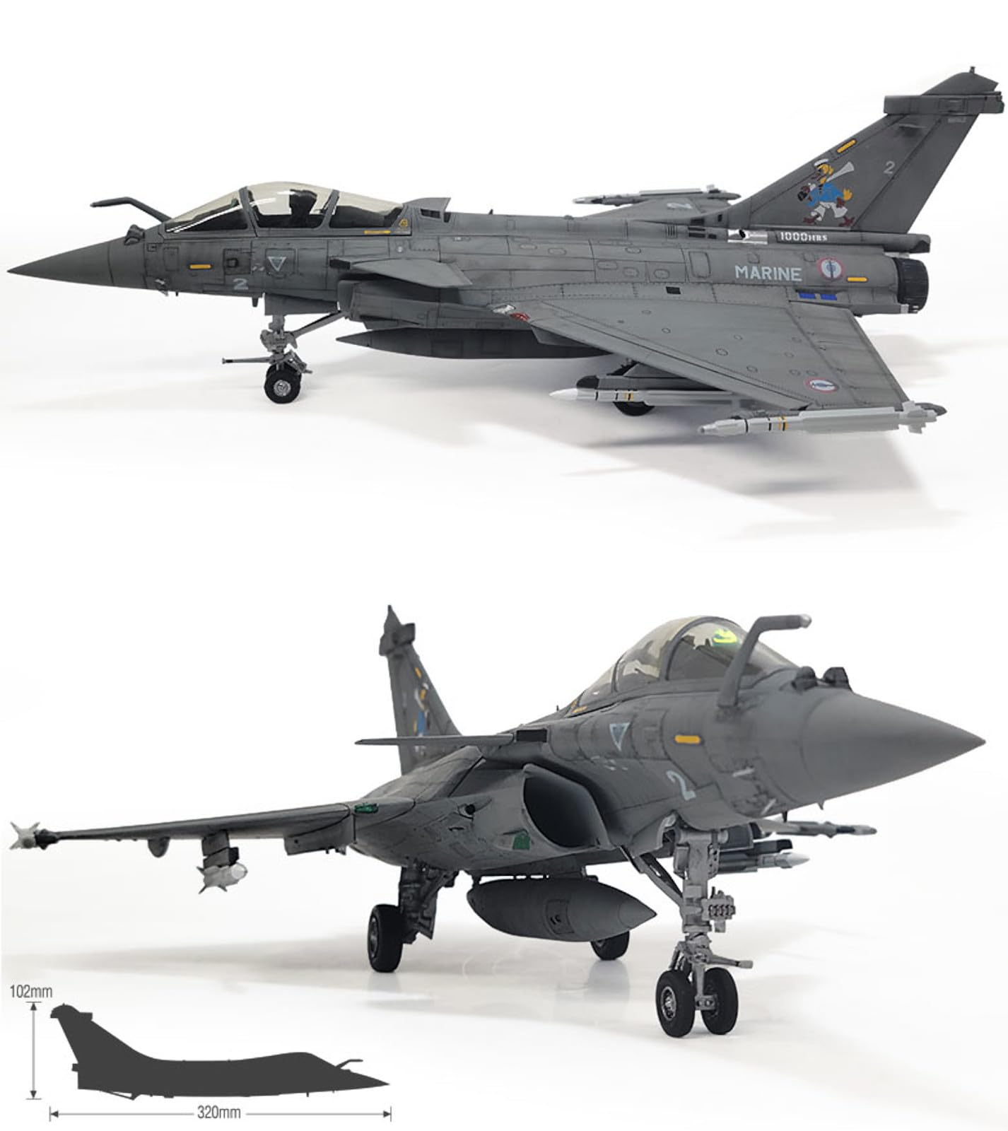 Academy - 1/48 Rafale M Marine National - Maquette en plastique - Echelle 1/48