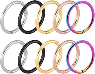 Aros Pendientes Mujer Baratos,Pendientes Goticos Mujer Acero Inoxidable 1 Par/5Pares Redondo Simple 6MM Pendientes de Plata Mujer