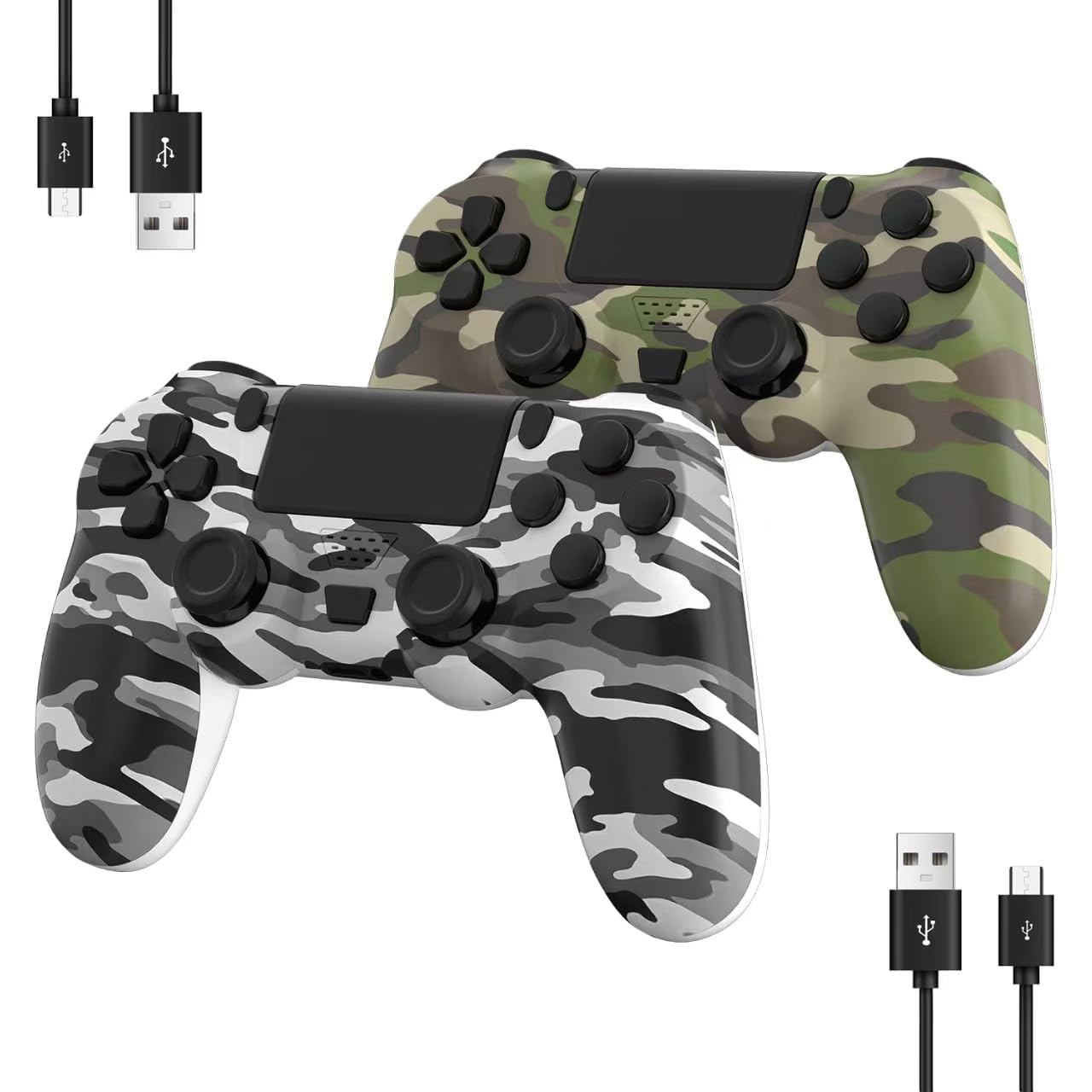 2 Pack Wireless Controller for PS4/Slim/Pro with 1000mah Battery