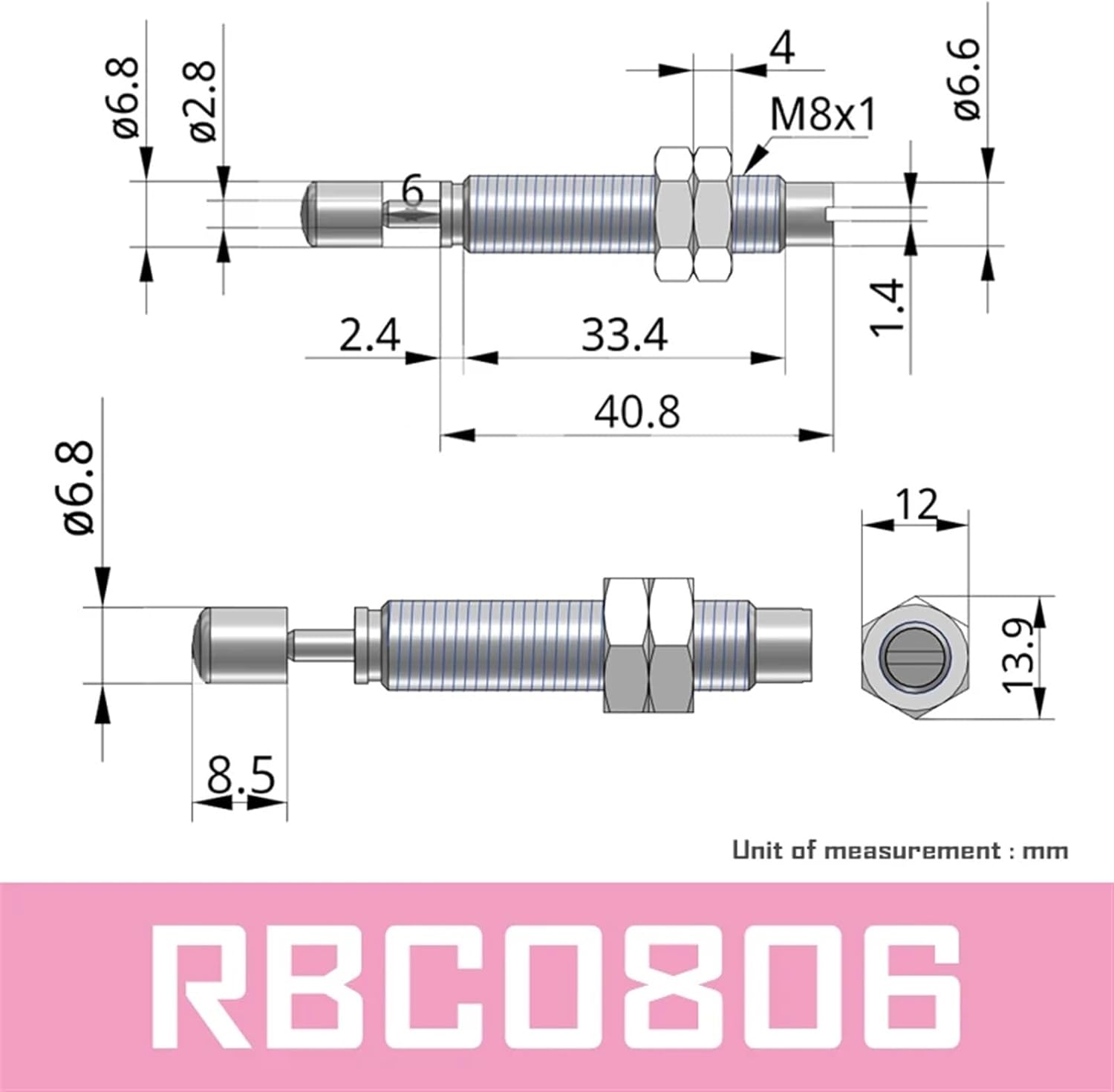 Shock Absorber RB0604 RB0805 RB0806 RB1007 RB1006 RB1411 RB1412 RB2015 RB2725 With Cap RBC1007 RBC2725 RBC2015 RBC0806 1Pcs(RBC0806)