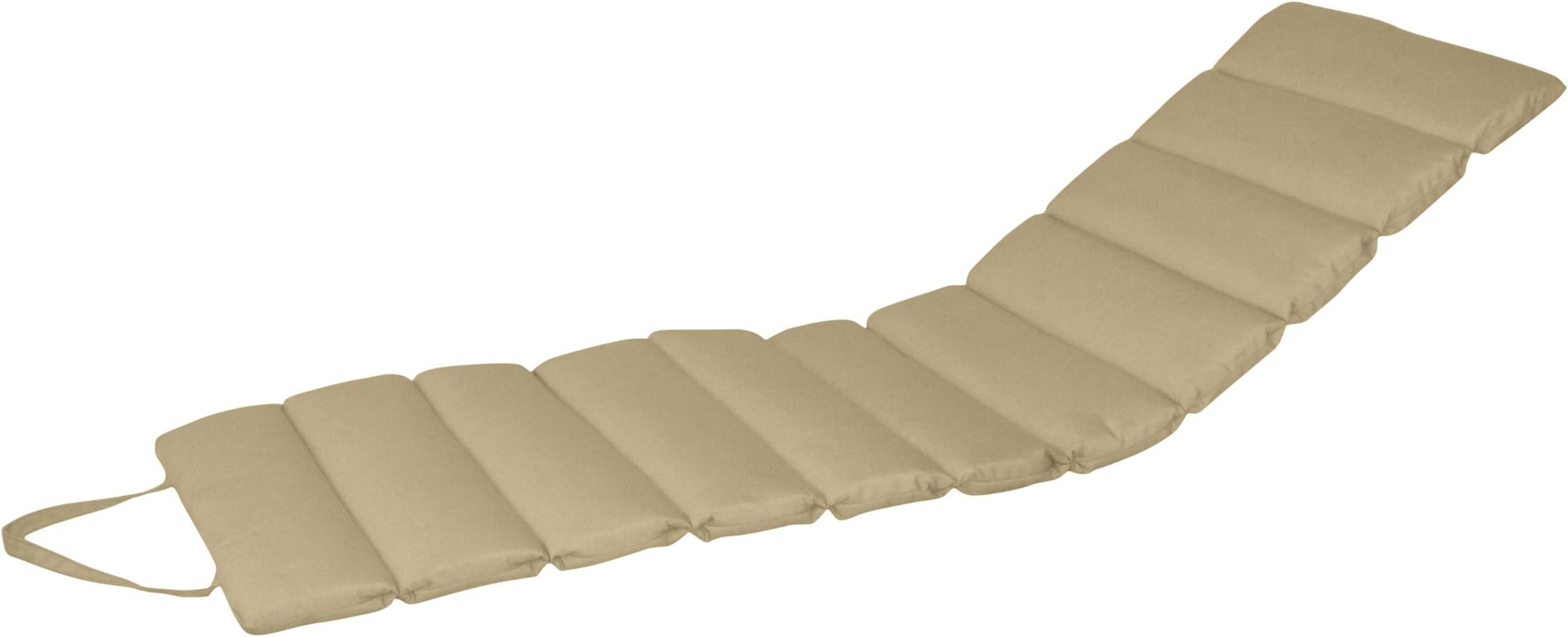 Indoor/Outdoor Roll-Up Channel Chaise Cushion, Mushroom