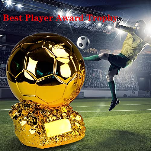 Troféu de bola de ouro de resina Troféu de réplica bola campeão Troféu futebol banhado a ouro Troféu