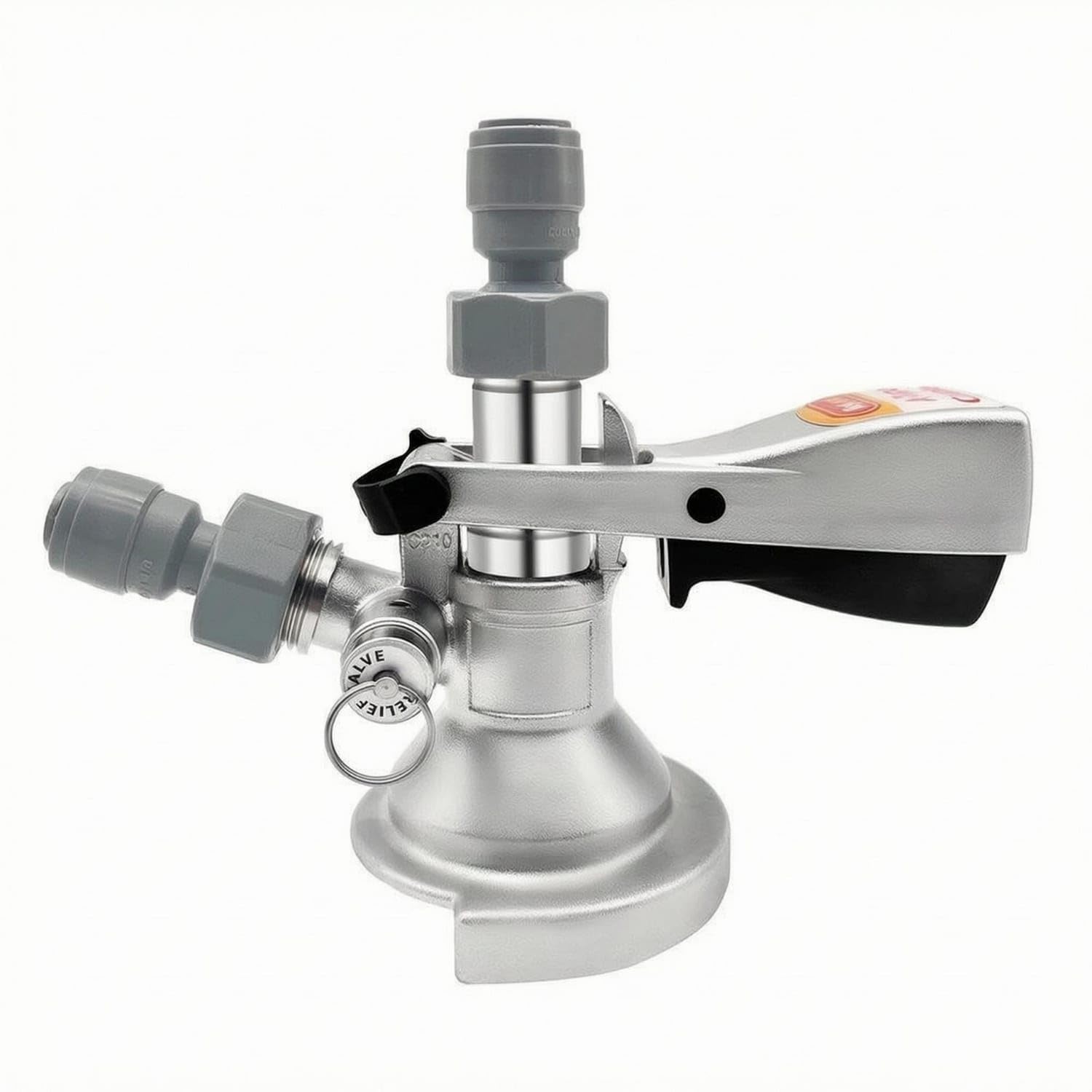 Pressure Relief Valve Keg Beer Dispenser Lever-Operated Keg Tap Dispenser Metal Housing Beer Tap Body for Dispensing System, 9.5MM, Type a-image-32